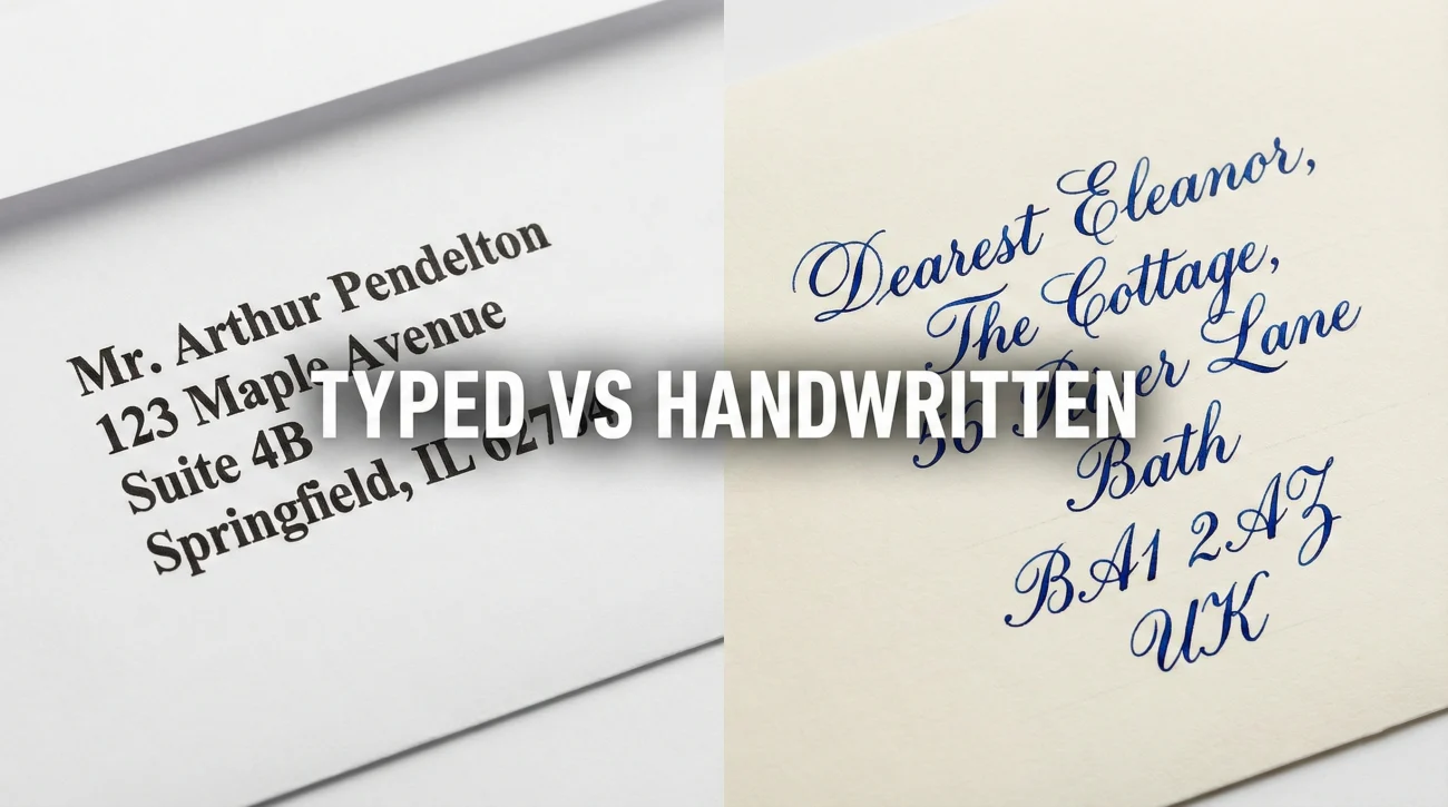 Addressing Methods - Typed Vs Handwritten