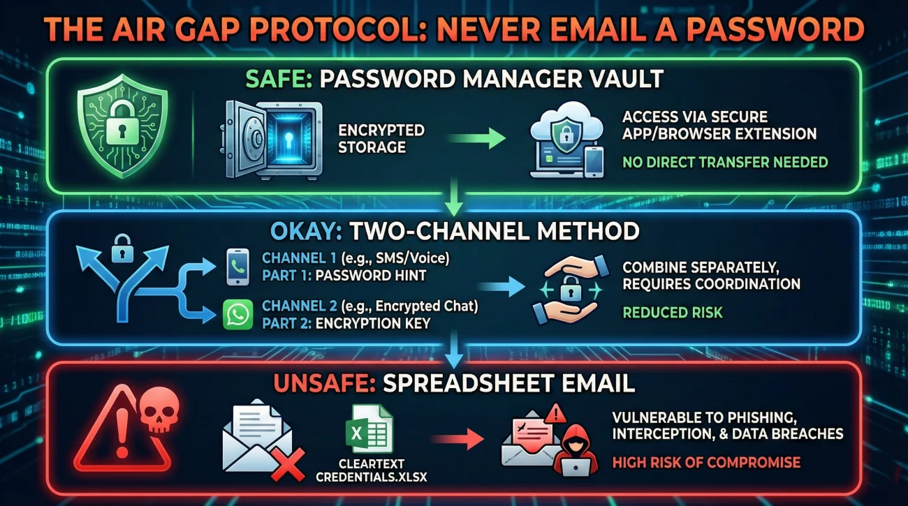 How to Hand Over Passwords & Logins Securely (Templates) 3 Air Gap Protocol - Secure Transfer