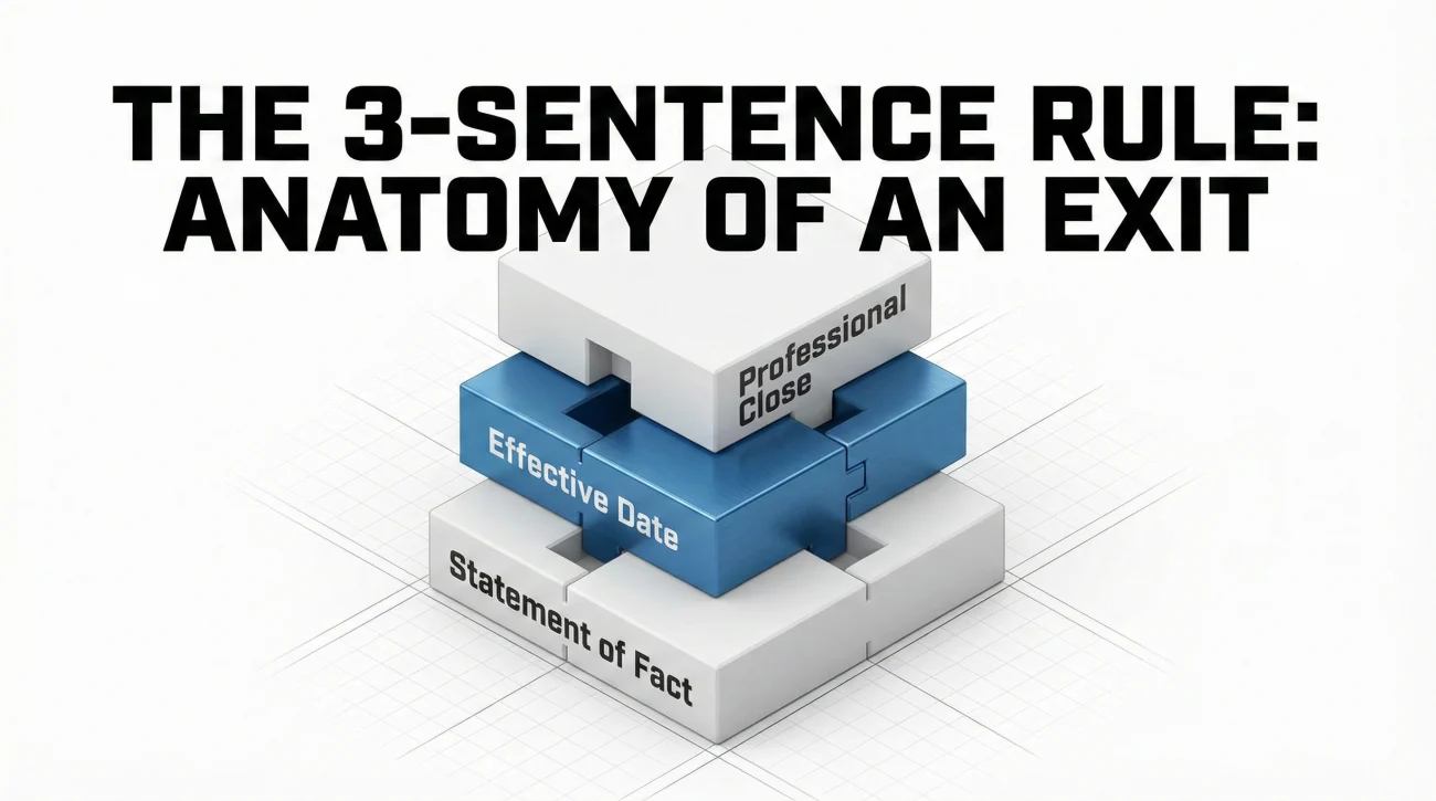 Anatomy of a Short Resignation - Three Sentence Rule
