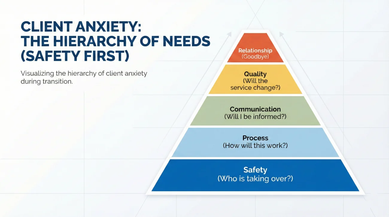 Farewell Email to Clients: How to Introduce Your Replacement 2 Client Hierarchy Of Needs - Anxiety Map