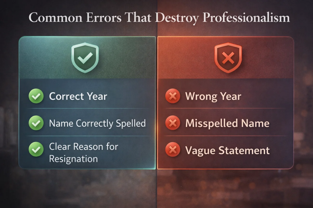 Common Resignation Errors