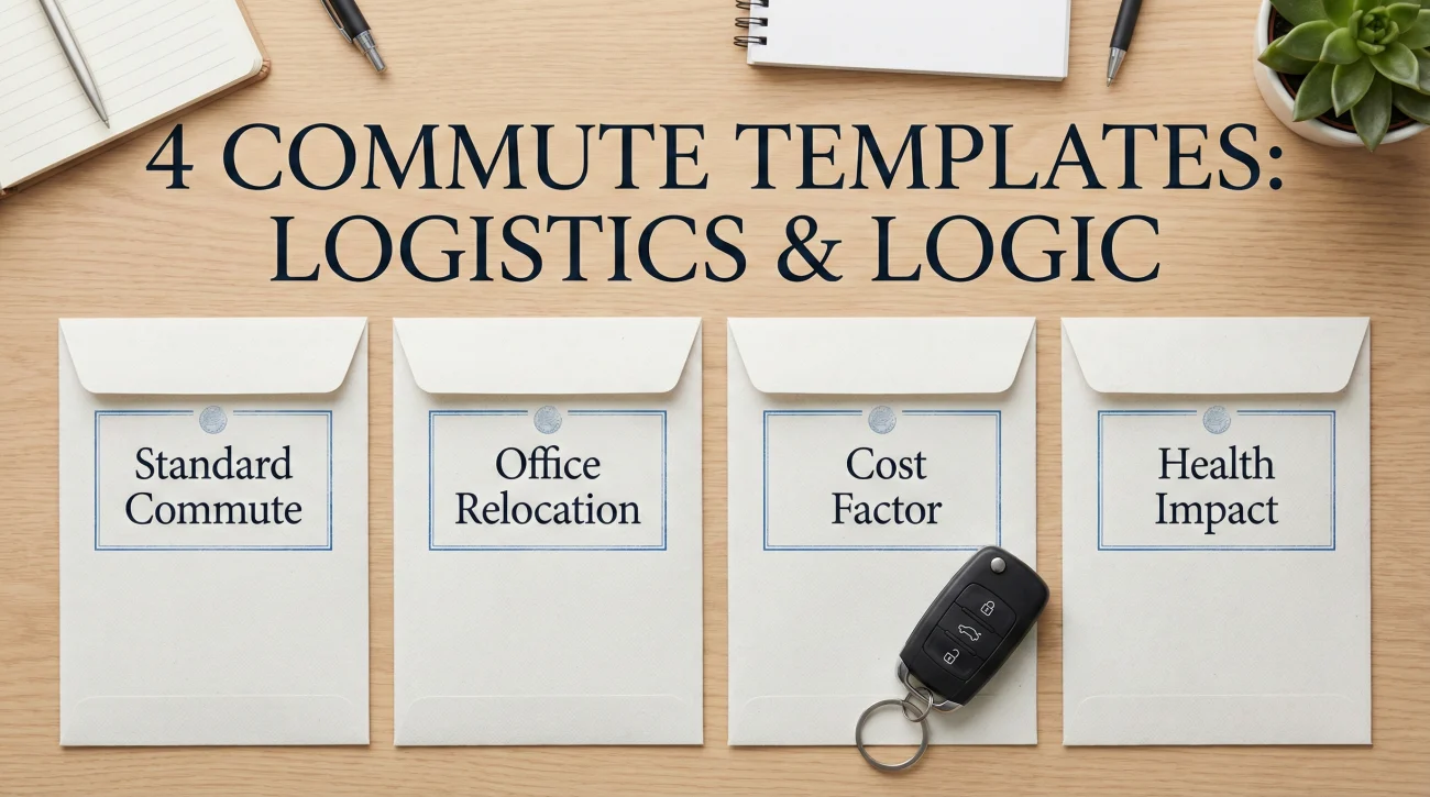Commute Resignation Templates - 4 Logistic Scenarios