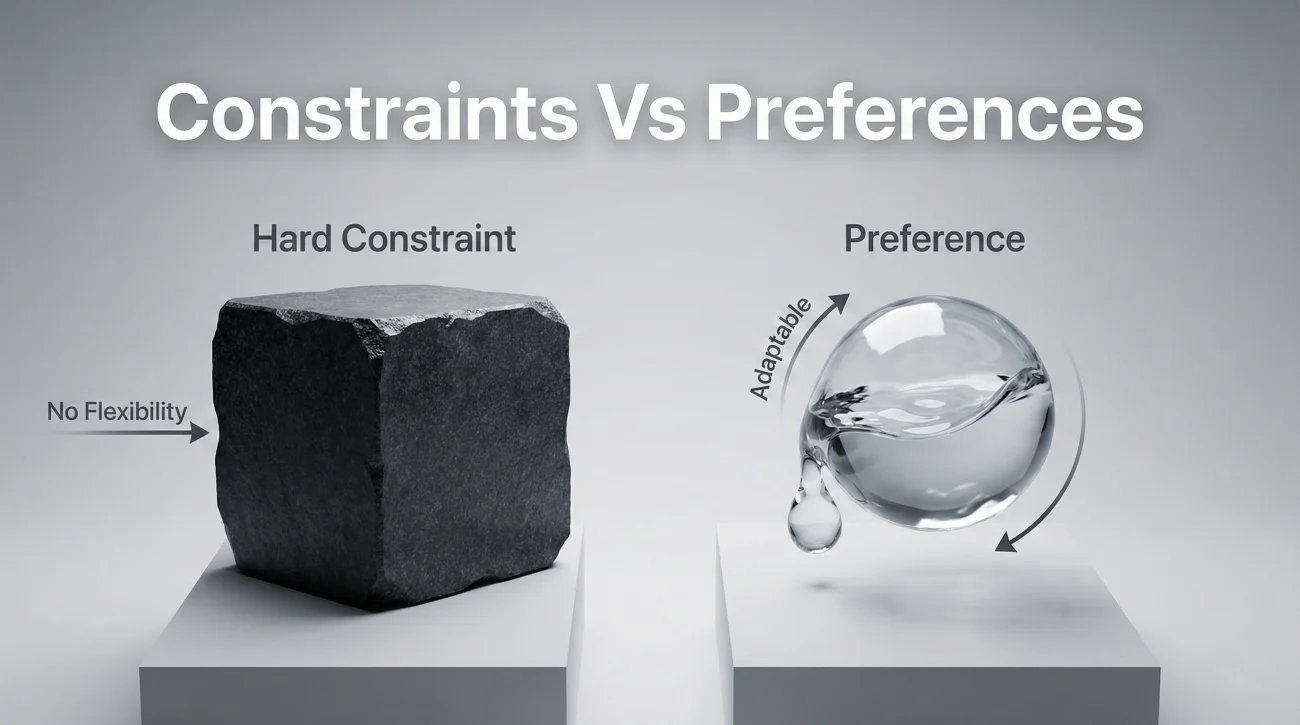 Constraints Vs Preferences - Material Comparison