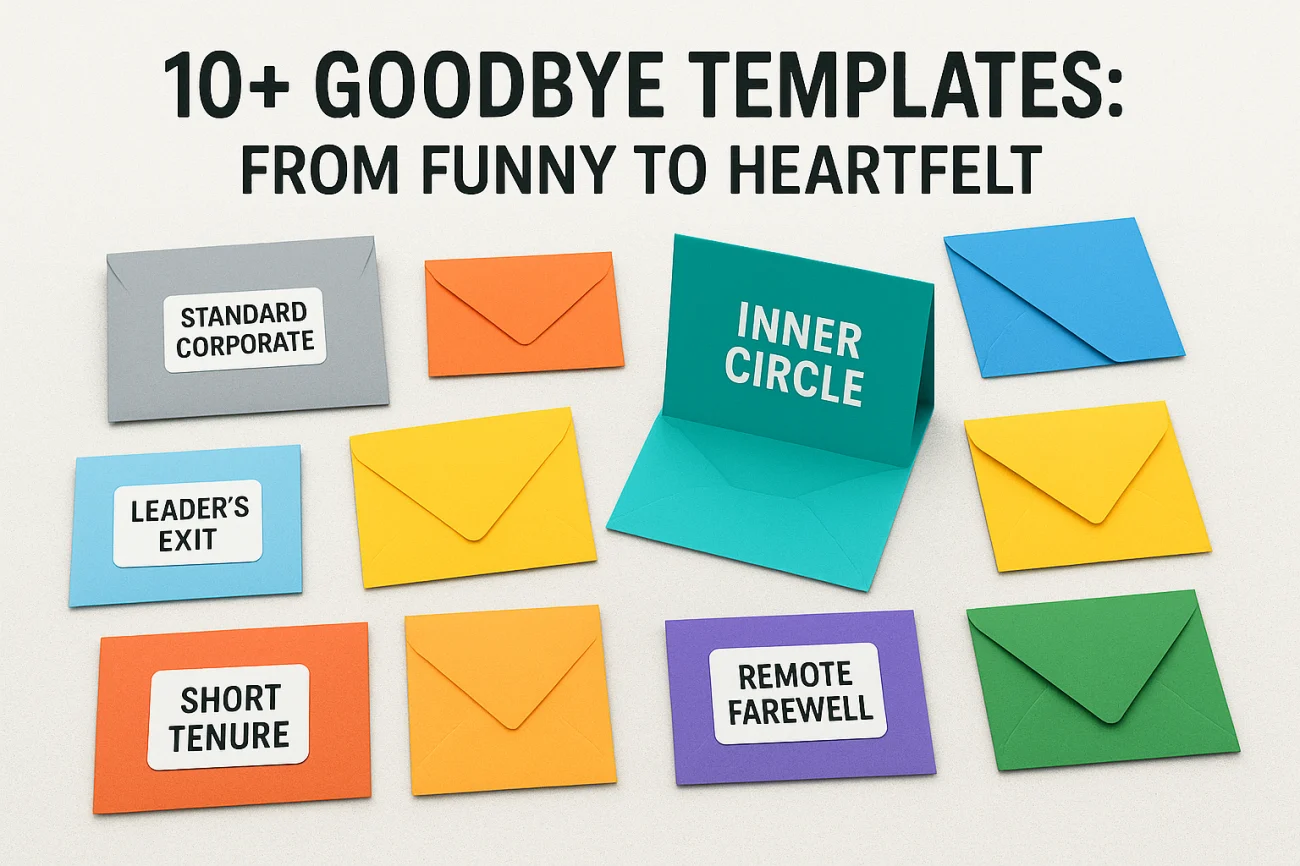 Coworker Goodbye Templates Collection