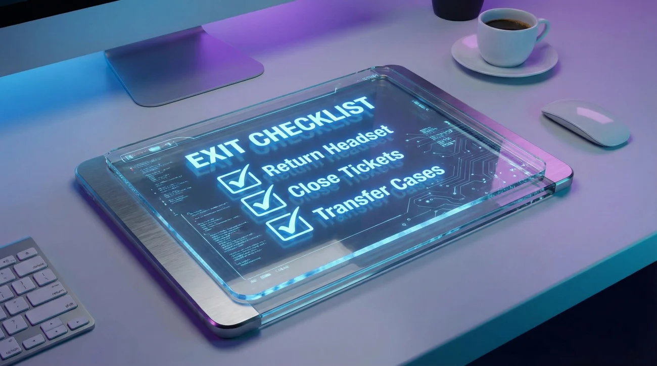 Equipment Return And Ticket Handover Checklist