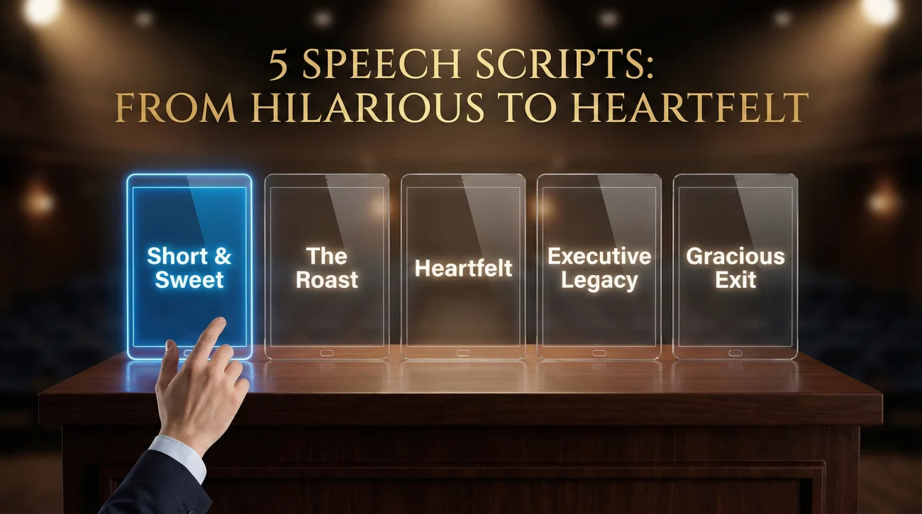 Farewell Speech Samples: What to Say at Your Going-Away Party 4 Farewell Speech Scripts Collection