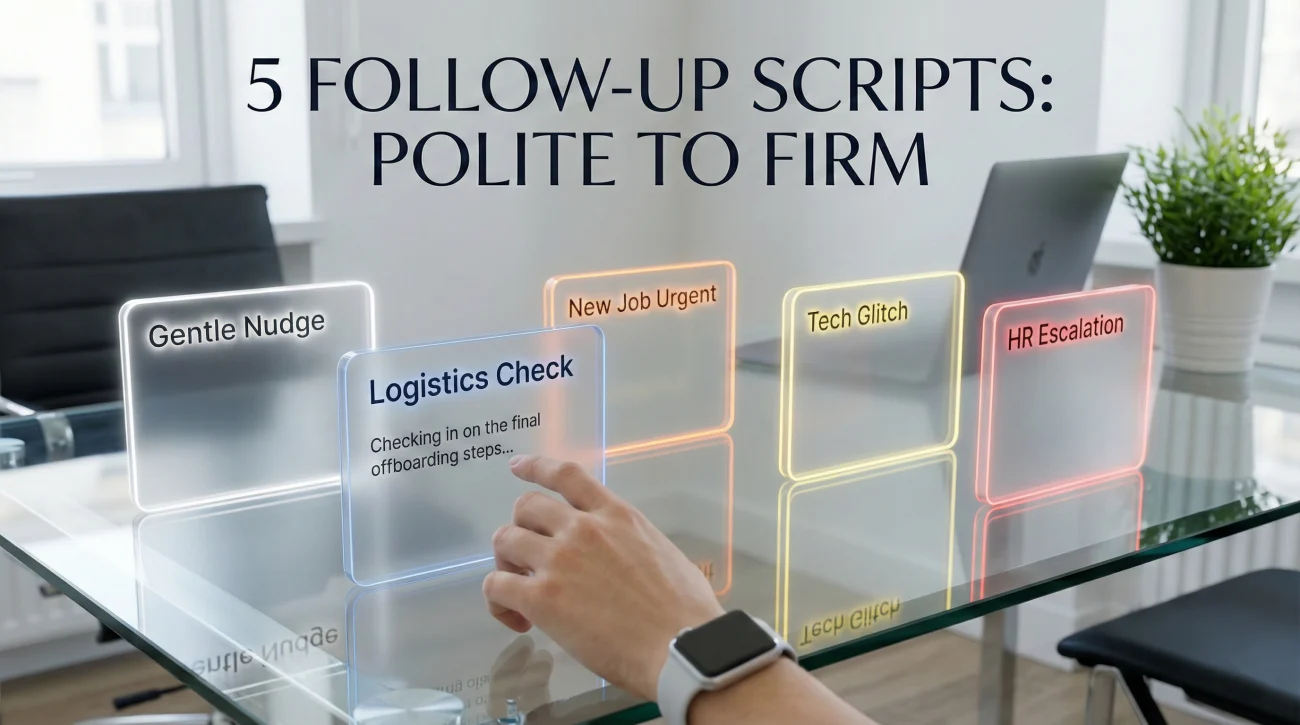 Follow Up on Resignation Email: 5 Polite Scripts to Ask "Did You Get My Resignation?" 4 Follow Up Email Templates Collection
