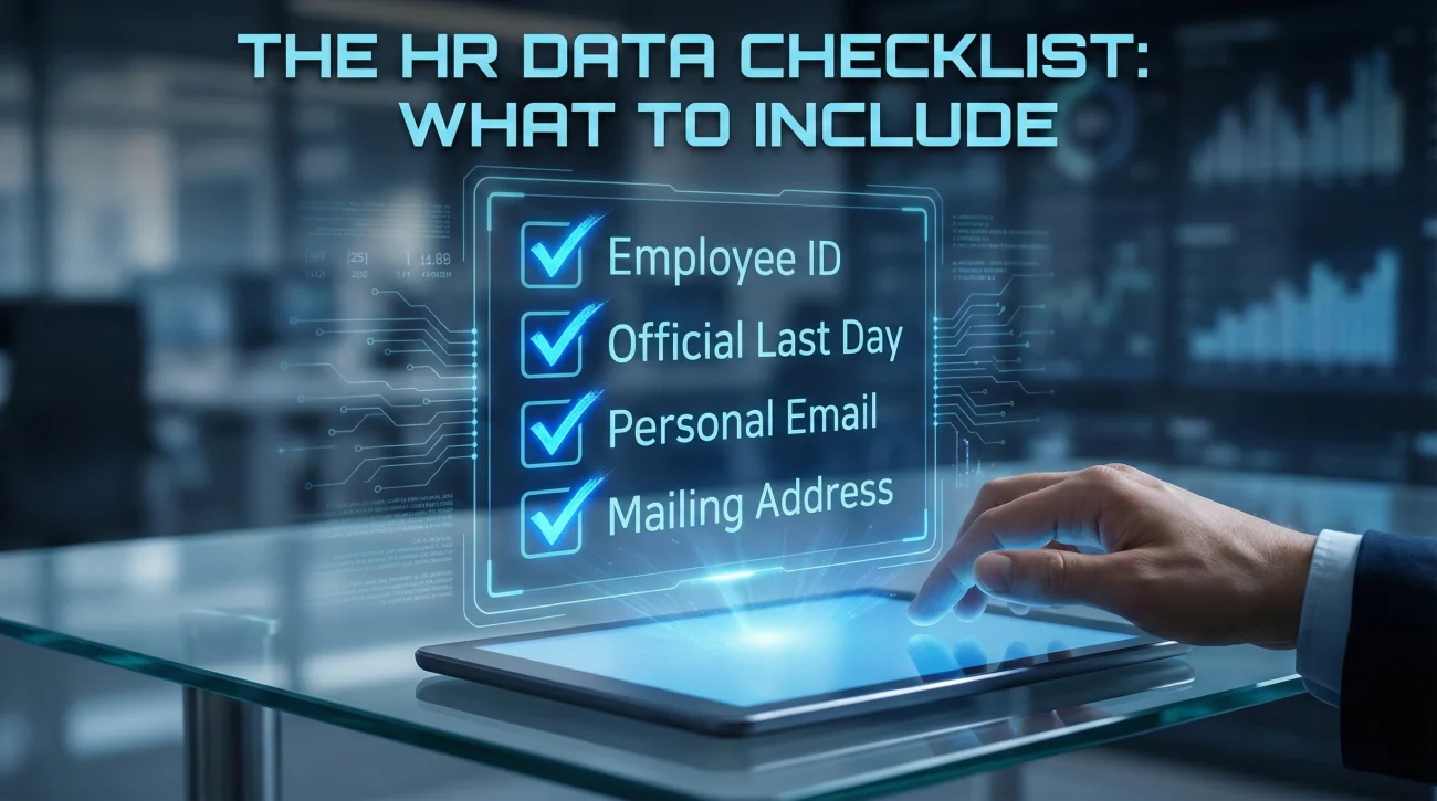 Resignation Email to HR: The Formal Notification Template 3 HR Resignation Data Checklist - Essential Information