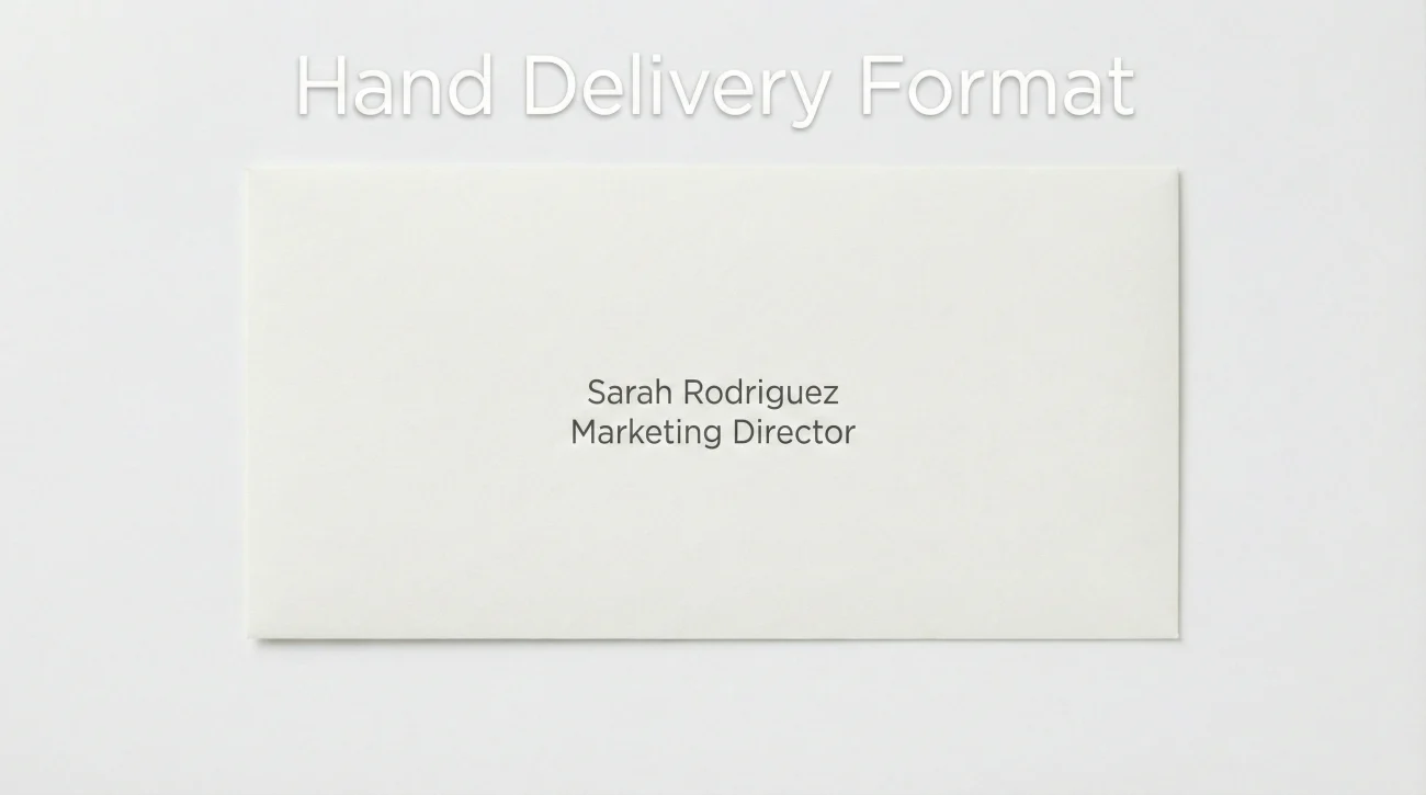 Hand Delivery Format - Simplicity
