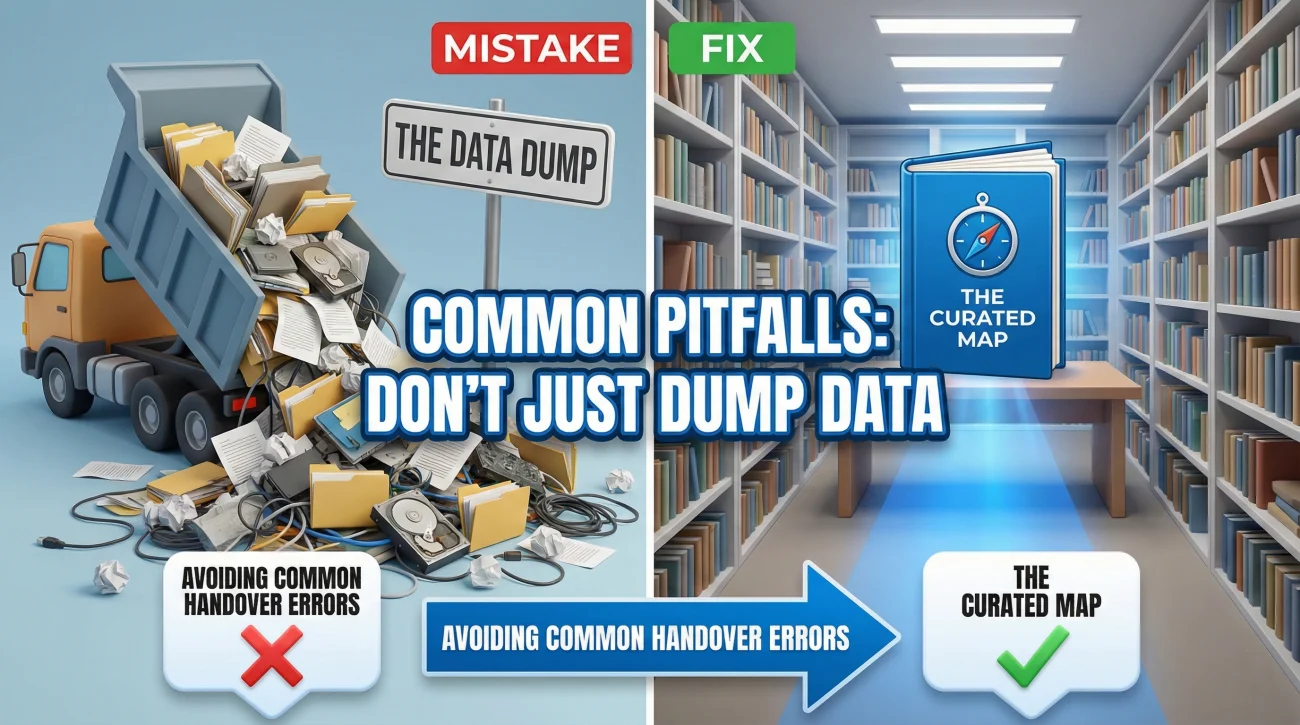 Handover Mistakes - Data Dump Vs Curated Map