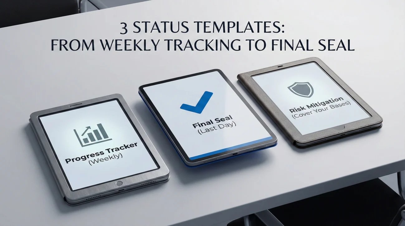 Handover Status Email to Boss: Confirming "I'm Done" 5 Handover Status Templates Collection