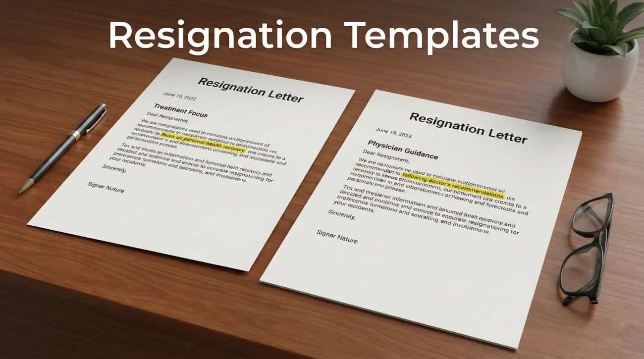 Health Resignation Template Structure