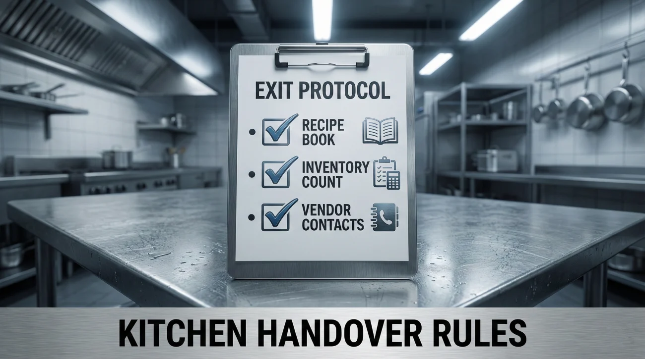 Chef Resignation Letter: Head Chef & Kitchen Staff Templates 2 Kitchen Exit Documentation Checklist