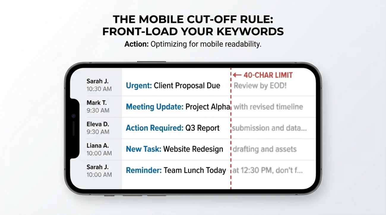 Mobile Subject Line Cut Off Rule