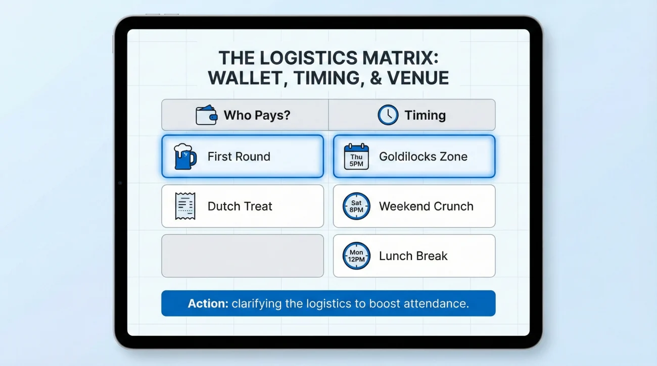 Party Logistics Matrix - Wallet & Timing