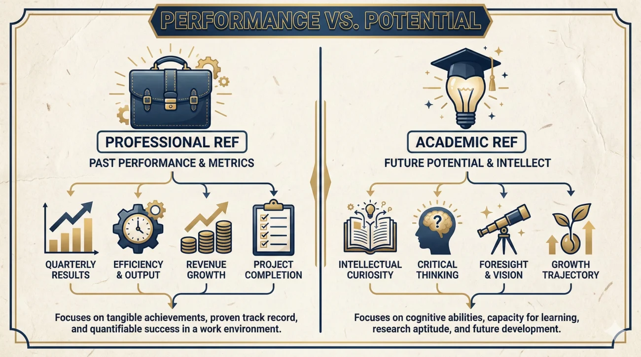 Asking a Professor for a Reference: For Interns & Students 2 Performance Vs Potential Comparison