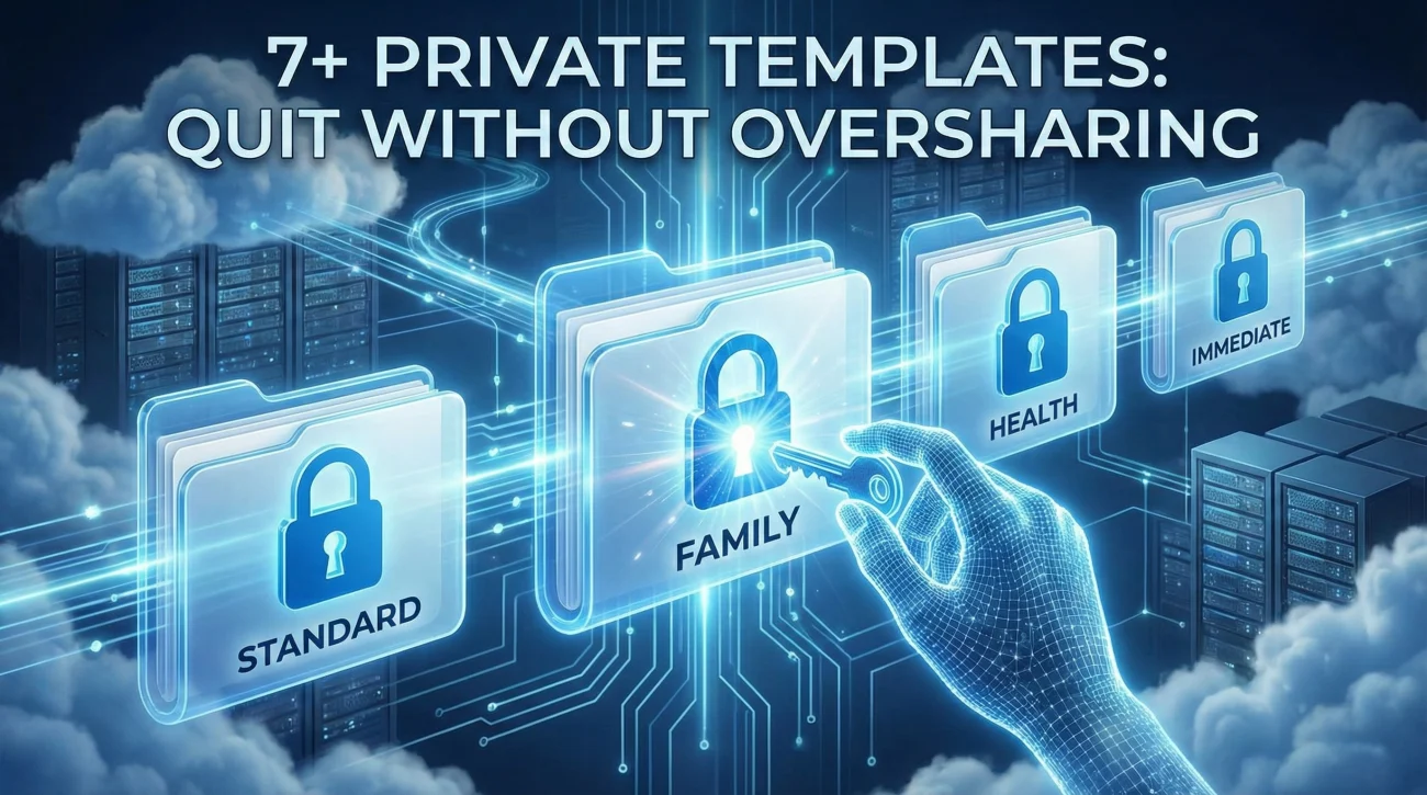Resignation Email for Personal Reasons: 7 Private Templates to Quit Without Oversharing 4 Personal Reasons Resignation Templates - Private Collection