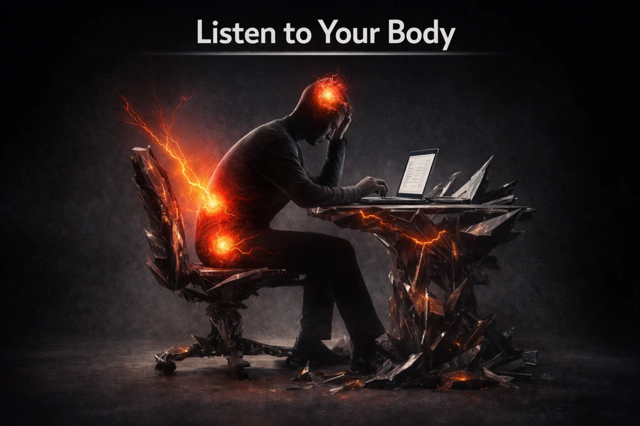 7 Silent Signs You Need to Quit Immediately (Before You Burn Out) 3 Physical Symptoms Of Workplace Stress Illustration