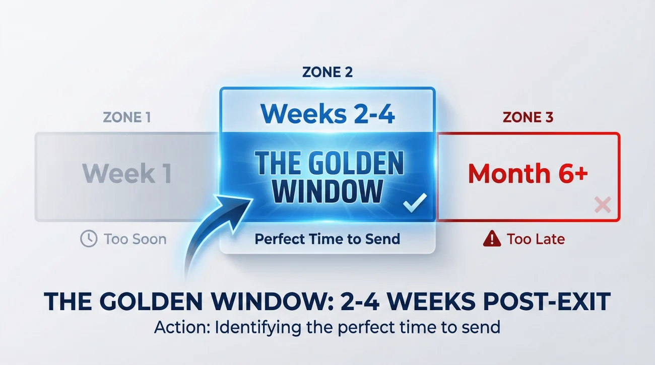 Sending a Thank You Email After You Have Left (Post-Exit) 3 Post-Exit Email Timing Golden Window