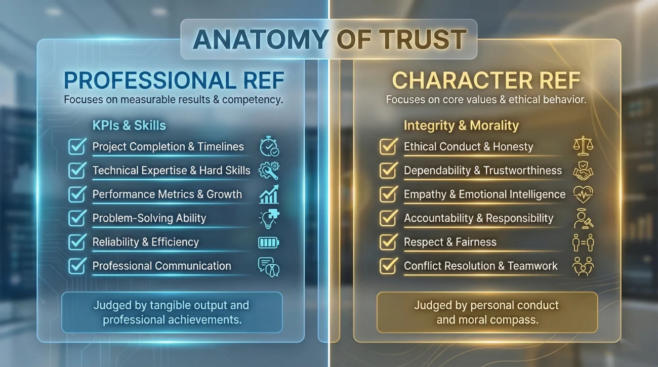 Professional Vs Character Reference Comparison