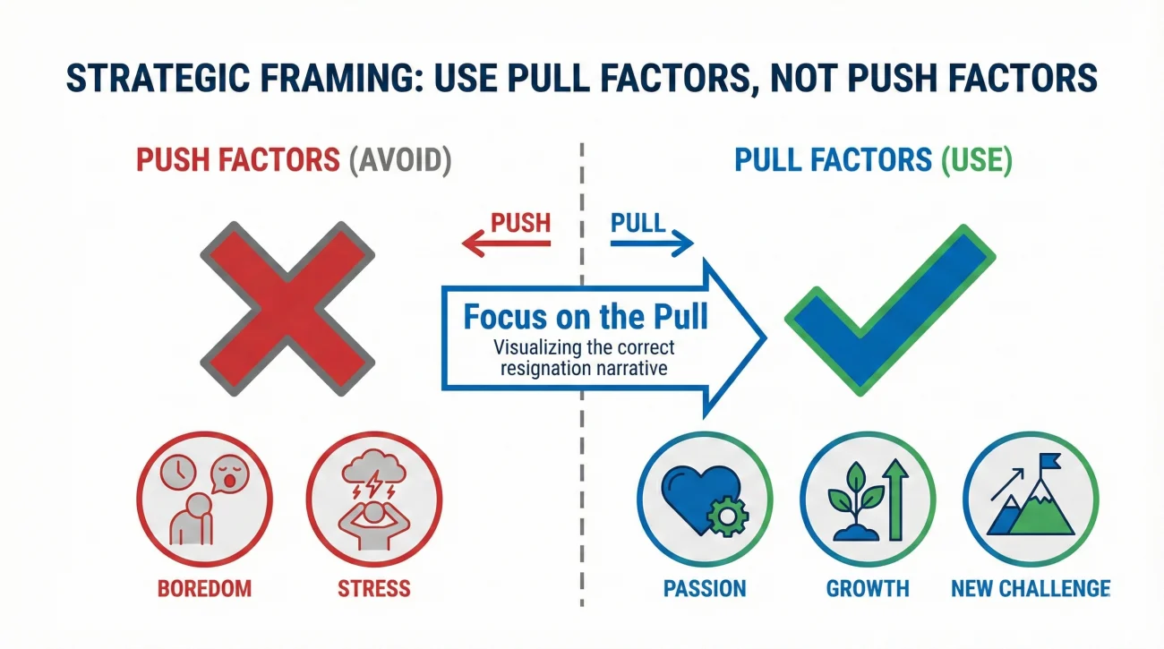 Push Vs Pull Factors - Strategic Narrative Infographic