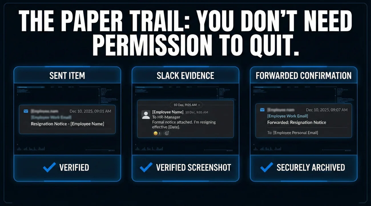 Follow Up on Resignation Email: 5 Polite Scripts to Ask "Did You Get My Resignation?" 5 Resignation Paper Trail - Digital Evidence