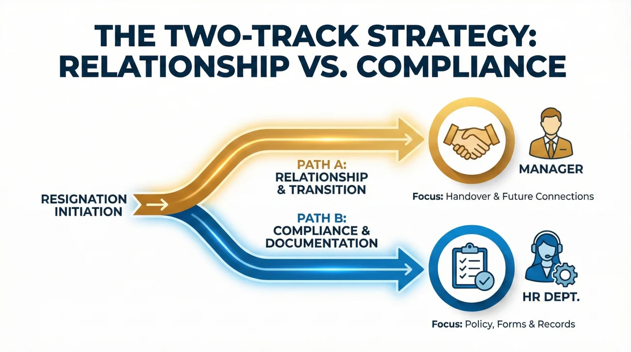 Resignation Email to HR: The Formal Notification Template 2 Resignation Strategy - Manager Track Vs HR Track