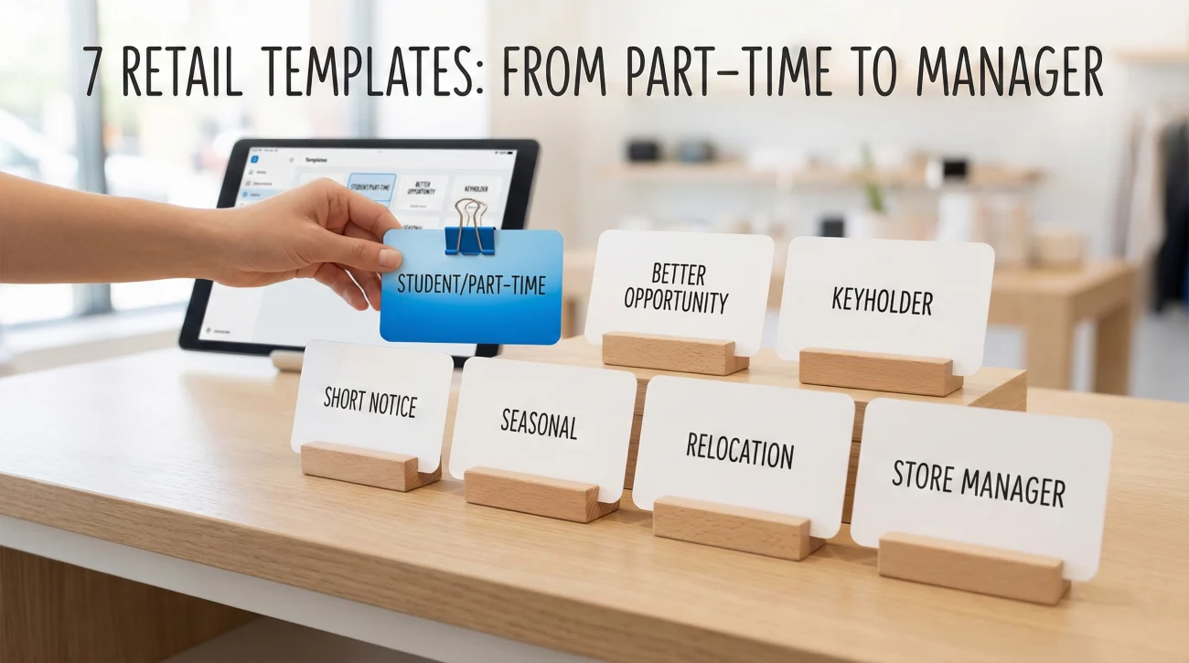 Retail Resignation Templates - 7 Scenarios