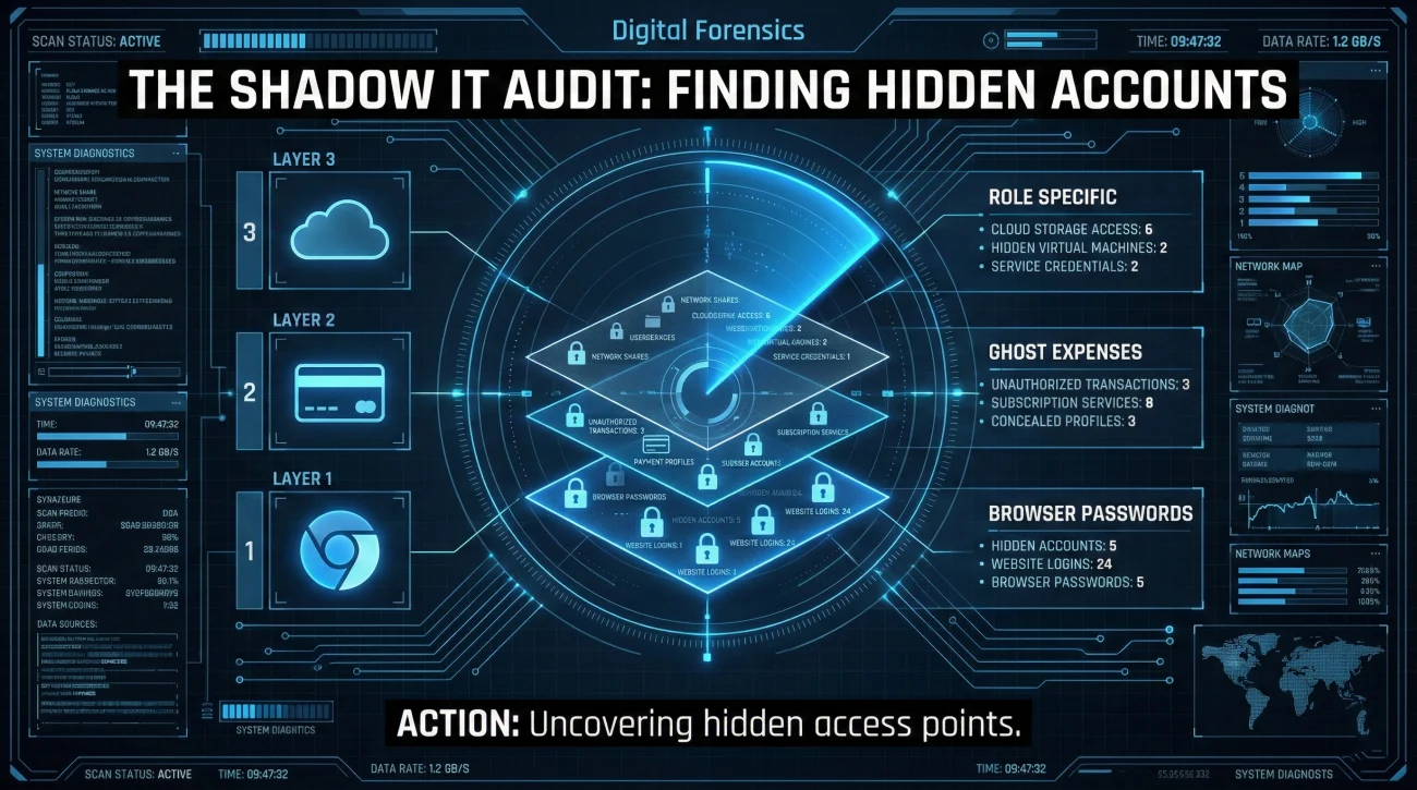 How to Hand Over Passwords & Logins Securely (Templates) 2 Shadow IT Discovery - Forensic Audit