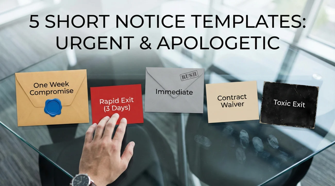 Short Notice Resignation Templates