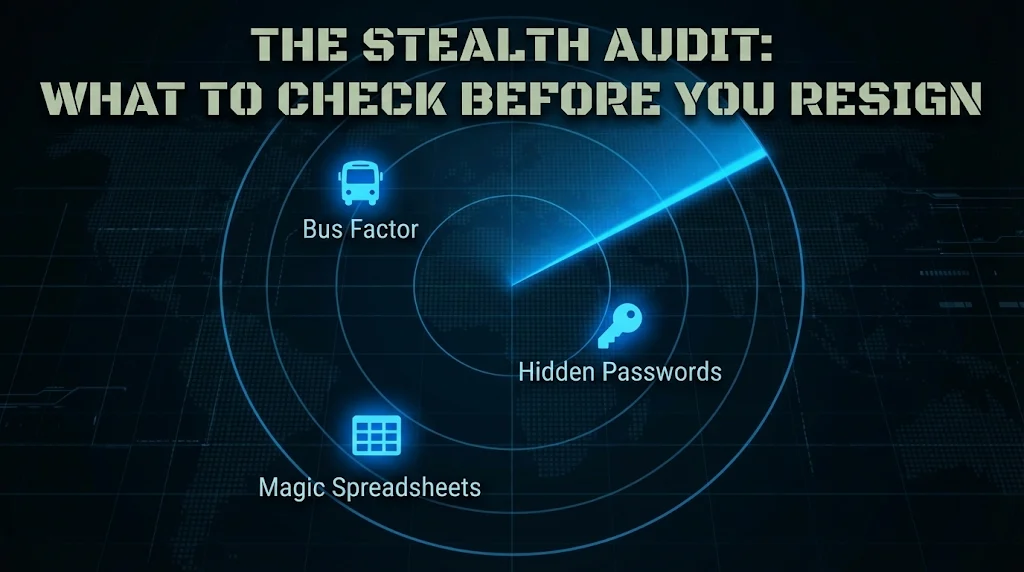 The Ultimate Job Handover Checklist (Don't Miss Anything) 2 Stealth Audit - Pre-Resignation