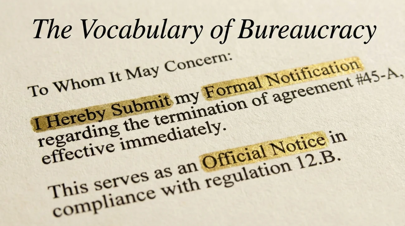 Formal Resignation Letter: HR-Approved Samples for Corporate Jobs 3 Strong Formal Resignation Vocabulary