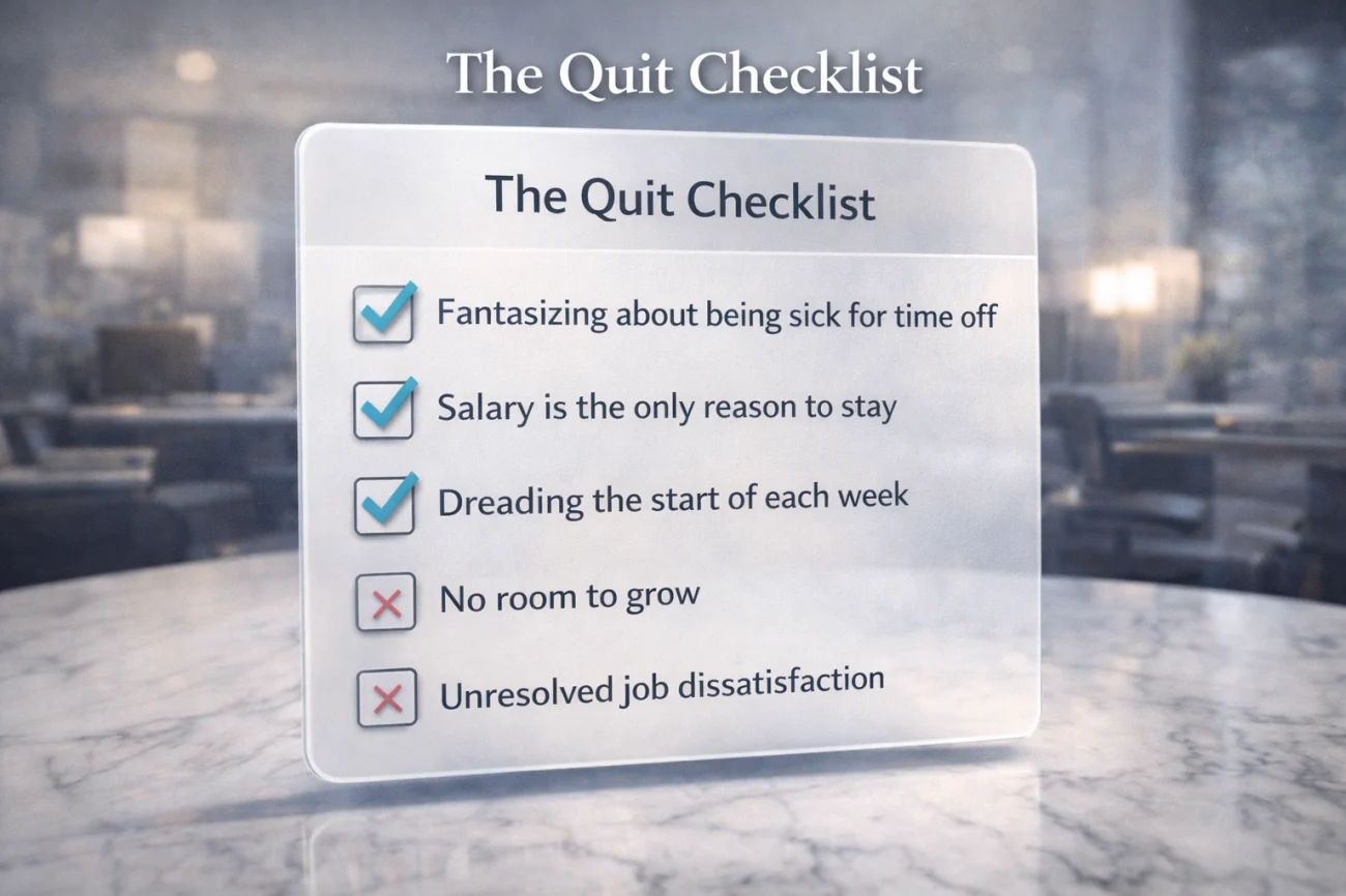 7 Silent Signs You Need to Quit Immediately (Before You Burn Out) 4 The Professional Quit Decision Checklist