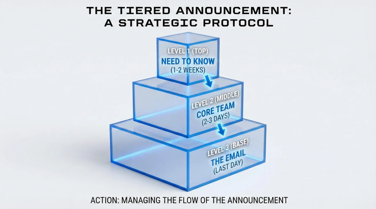 Farewell Email for Internal Transfer: Moving to a New Team 3 Tiered Announcement Protocol - Communication Steps