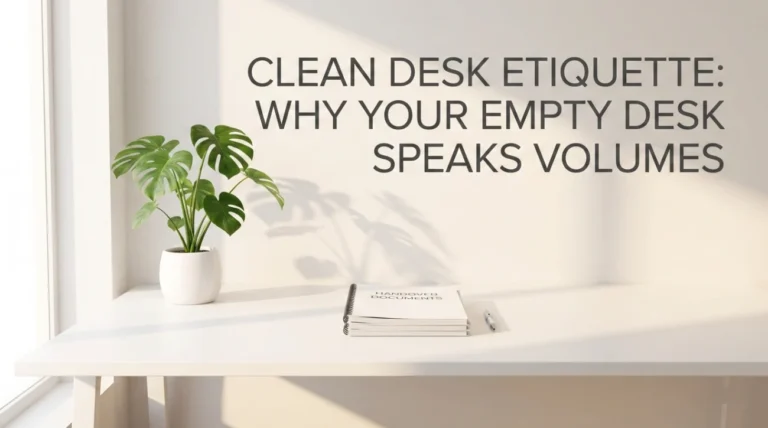 Cleaning Your Desk Before Leaving: Etiquette & Tips