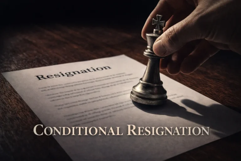 Conditional Resignation Letter: Using Resignation as Leverage