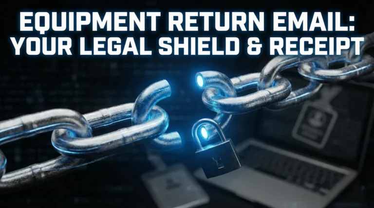 Company Equipment Return Email: Confirming Asset Handover