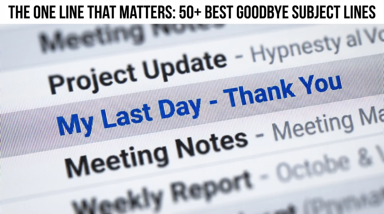 Goodbye Email Subject Line