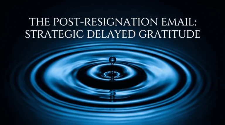 Sending a Thank You Email After You Have Left (Post-Exit)