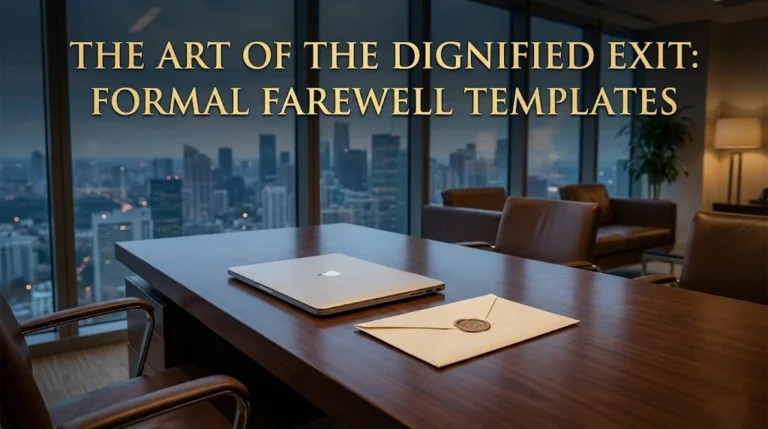 Professional Farewell Email: Formal Templates for Corporate