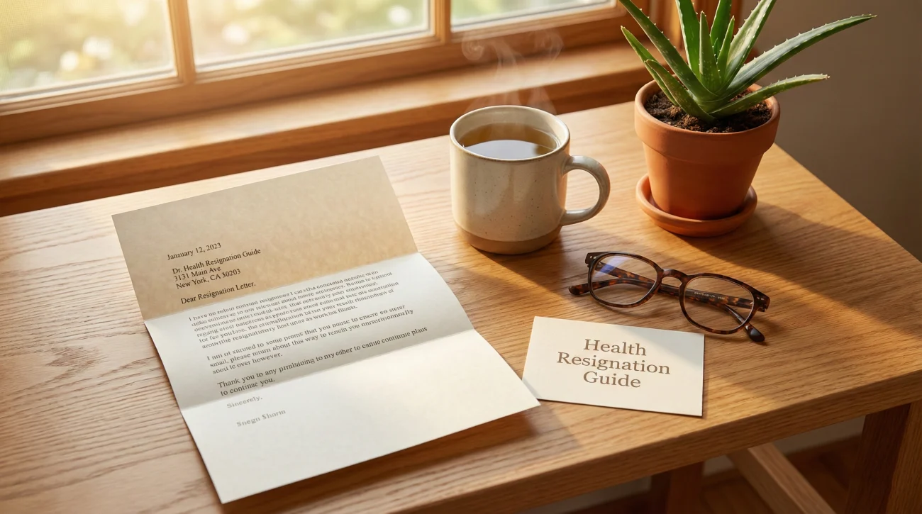 Resignation Letter Due To Health Issues