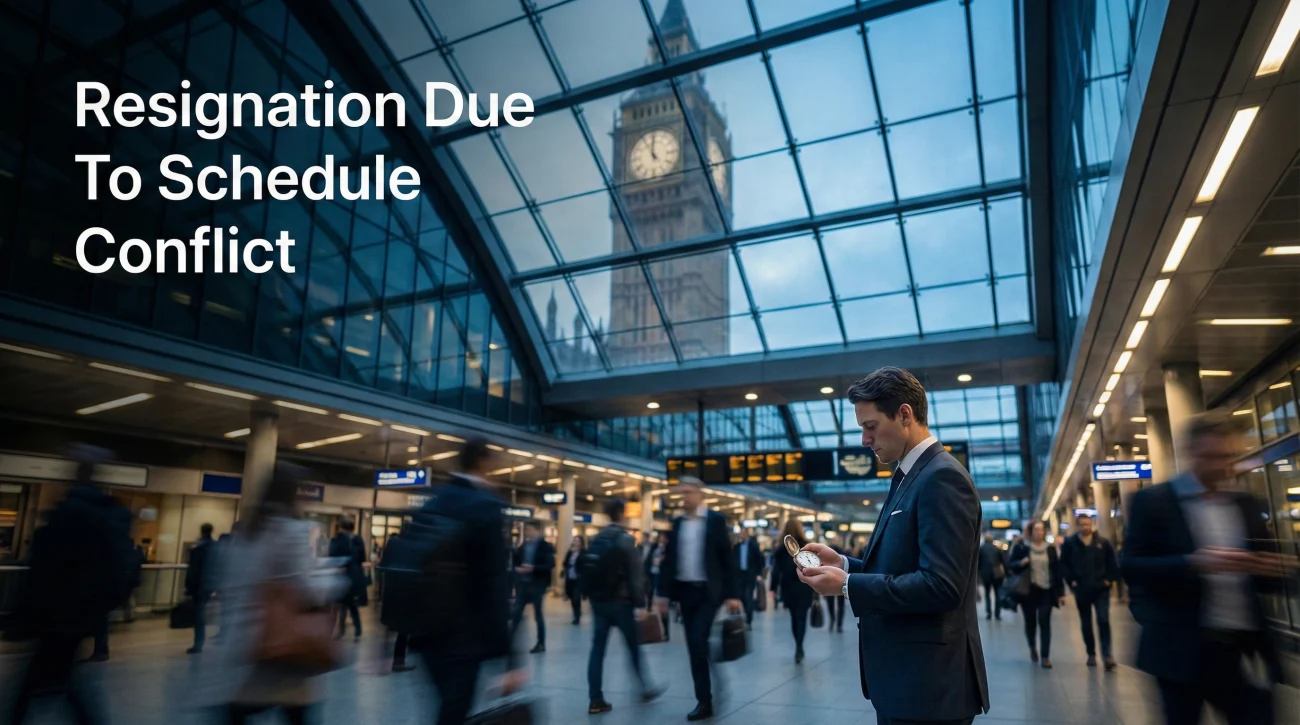 Resignation Letter Due To Schedule Conflict