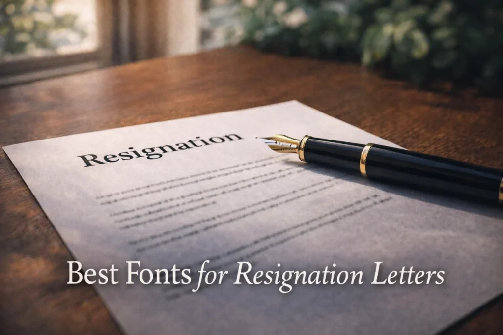 Resignation Letter Font