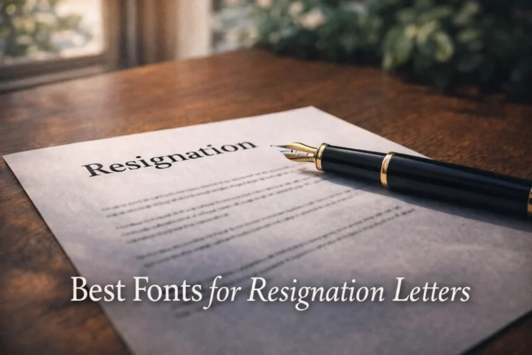 Best Fonts for Resignation Letters: Professional Typography Guide