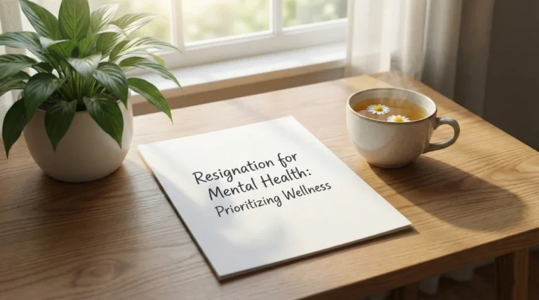 Resignation Letter for Mental Health: Prioritizing Wellness Professionally