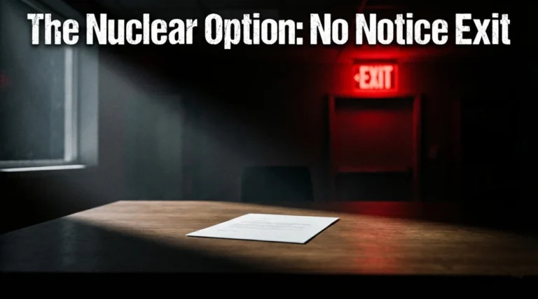 No Notice Resignation Letter: Quitting on the Spot (Emergency Only)