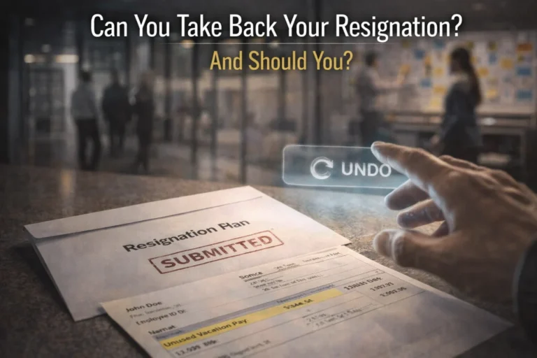 Can You Take Back Your Resignation? (And Should You?)