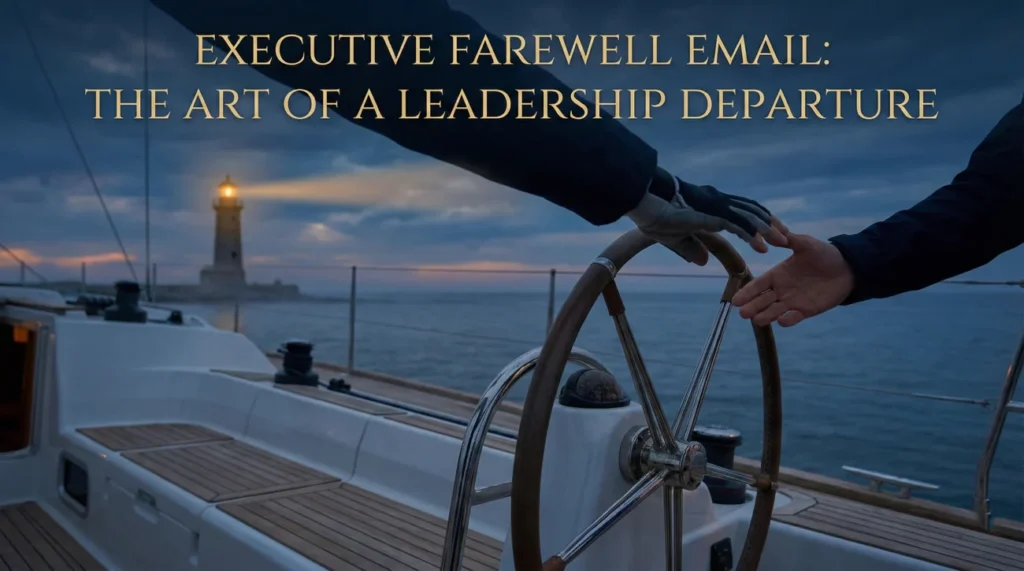 Executive Farewell Email: A Leadership Departure Message 1 Senior Farewell Email