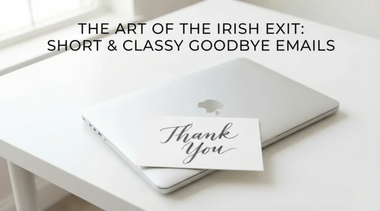 Short Goodbye Email: The “Irish Exit” Samples (Brief & Classy)