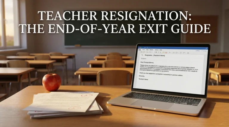 Teacher Resignation Email to Principal: End-of-Year Templates That Stay Professional